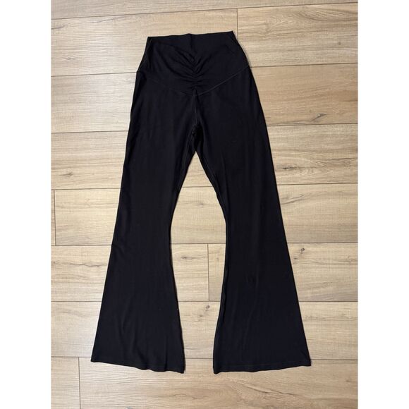 OFFLINE By Aerie Real Me High Rise Waisted Ruched Flare Leggings Black Large L - Picture 2 of 4